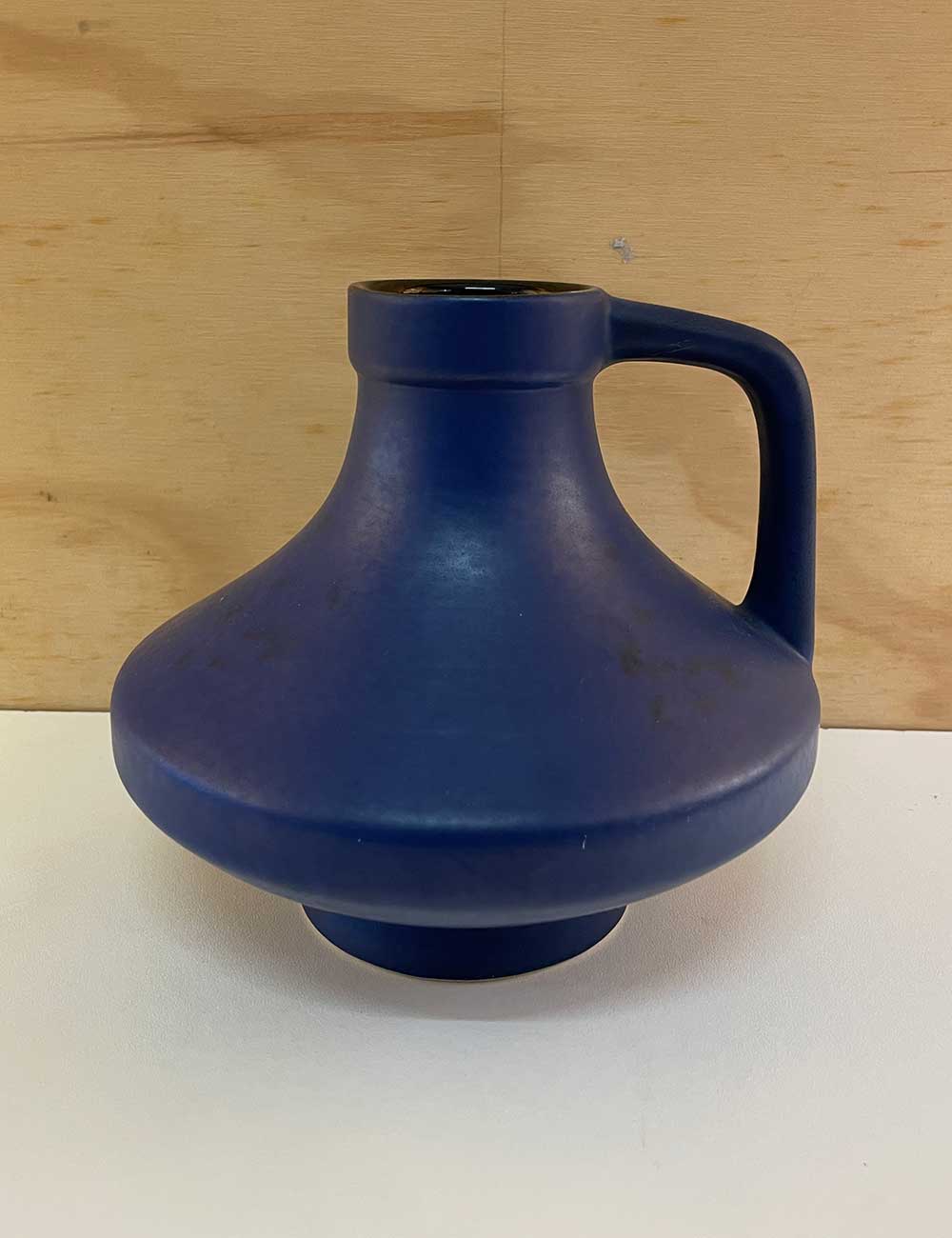 Skein Keramik Blue Matt Glaze Vase with Handle