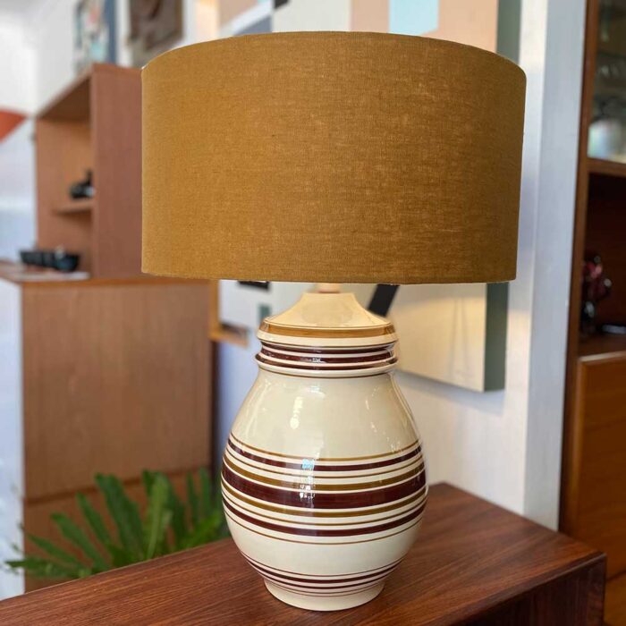 handmade linen shade in ocher, made in Australia - Image 2