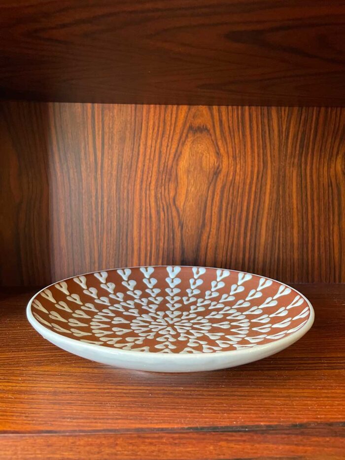 danish modern ceramic plate by edith nielsen - Image 3