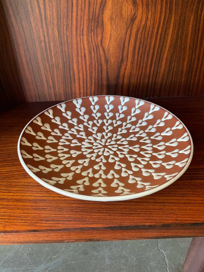 danish modern ceramic plate by edith nielsen