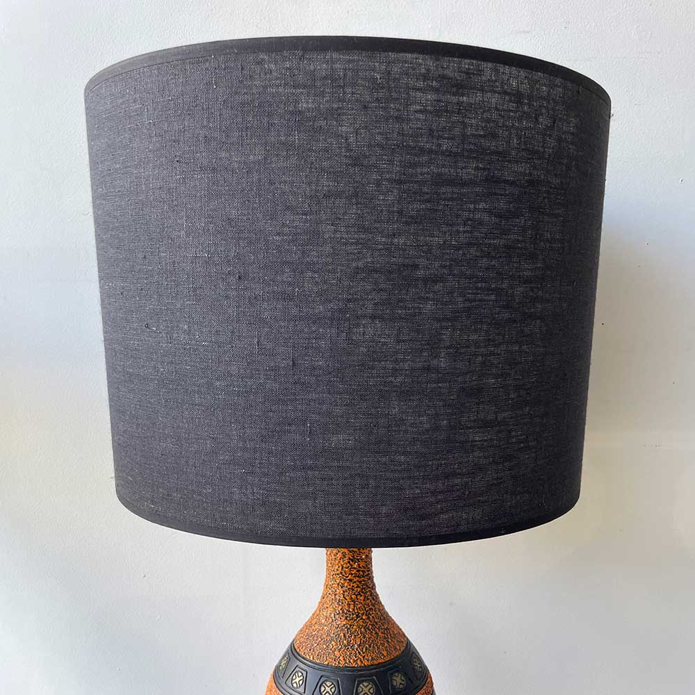Black lampshade handmade in australia