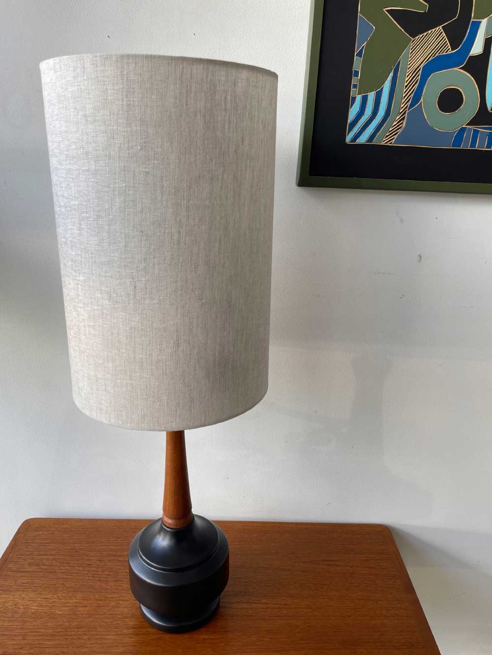 Oatmeal lampshade handmade in Australia