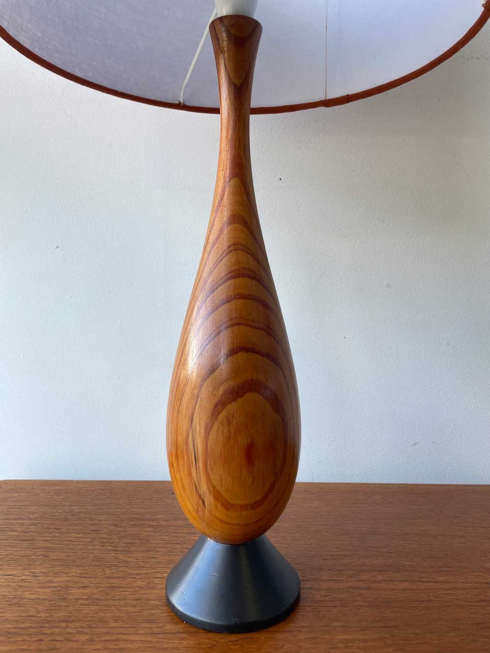 Vintage timber table lamp base - Image 2